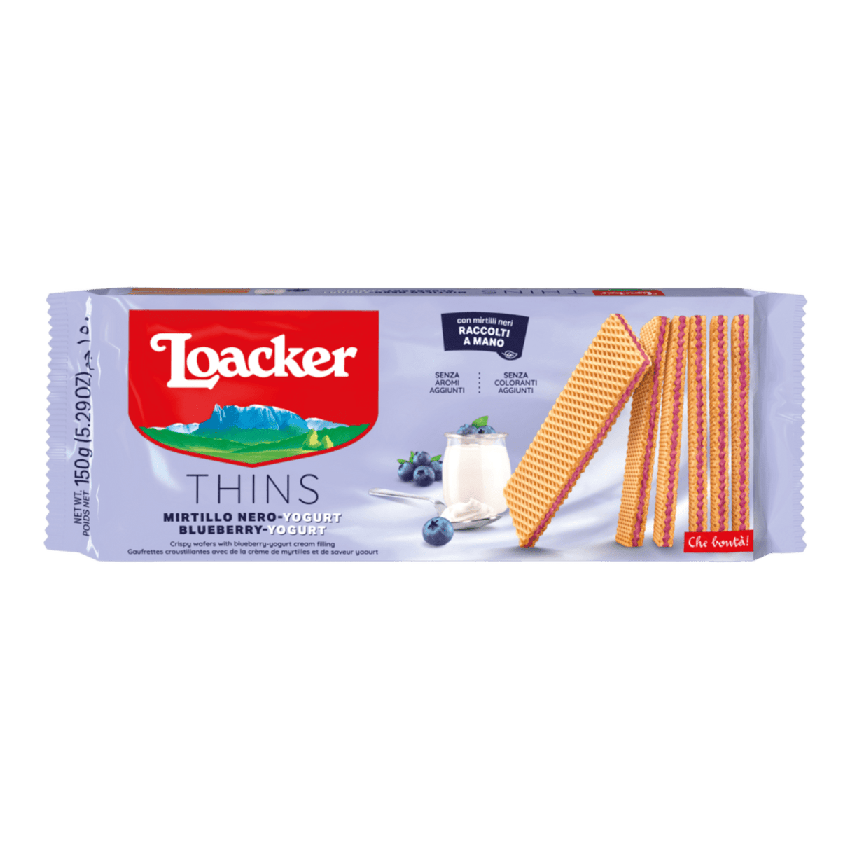LOACKER Thins Blueberry Yogurt Wafers (150g) - CrescentMarket