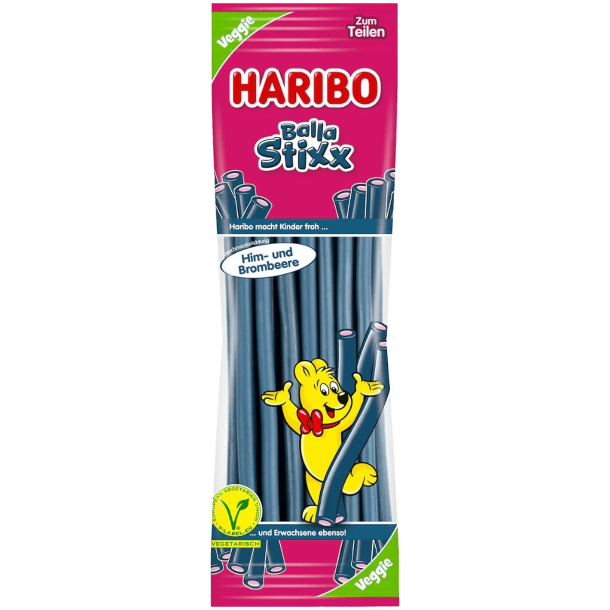 Raspberry Ropes Edibles Haribo Black Berry&Raspberry Ropes