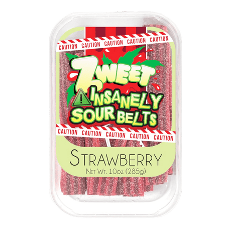 Zweet Insanely Sour Strawberry Belts - CrescentMarket